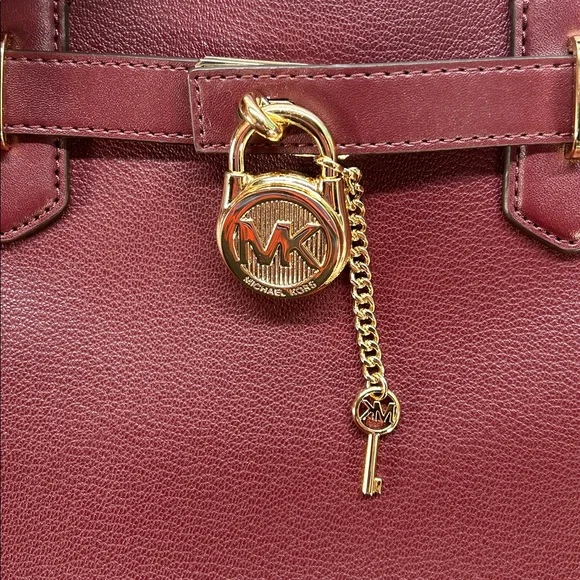 3329 Michael Kors Mercer Gallery Medium satchel burgundy - Picture 10 of 15